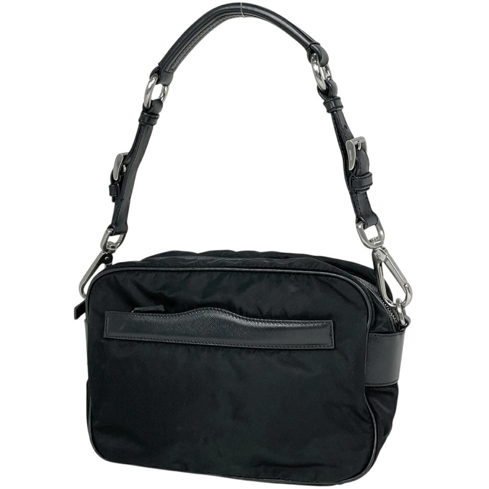 Prada Shoulder Bag Plate Nero Black
